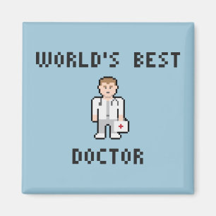 Imán del médico del mundo del pixel el mejor