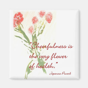 Imán del mensaje con proverbio japonés