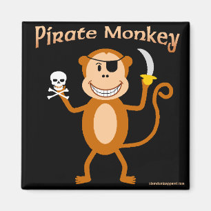 Imán del mono del pirata