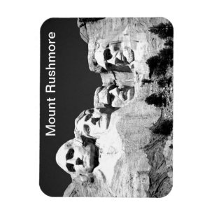 Imán del Mt Rushmore en BW