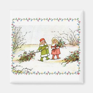 Imán del navidad del vintage