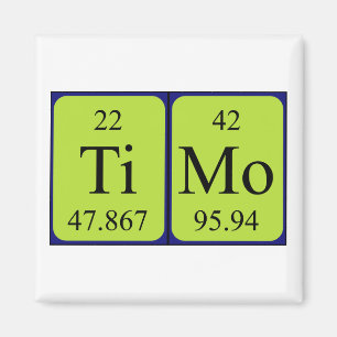 Imán del nombre de la tabla periódica de Timo