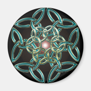 Imán del nudo del círculo de Triquetra