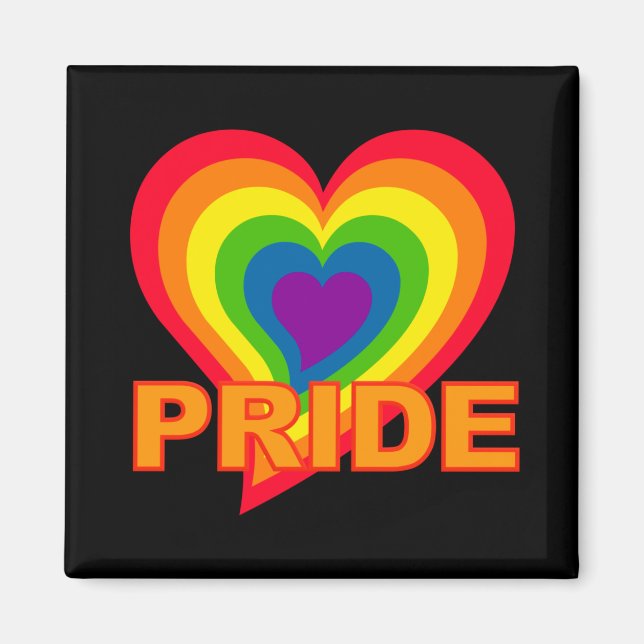 Imán del orgullo arcoiris (Frente)