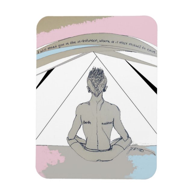 imán del orgullo trans (Vertical)