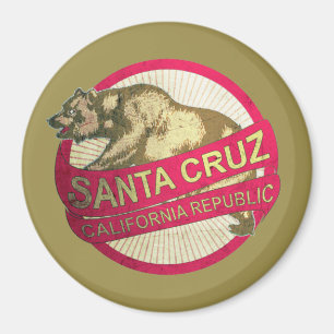 Imán del oso del vintage de Santa Cruz California