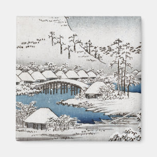 Imán del paisaje de la nieve