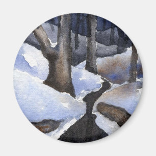 Imán del paisaje del invierno