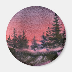 Imán del paisaje del invierno