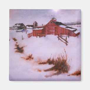 imán del paisaje invernal