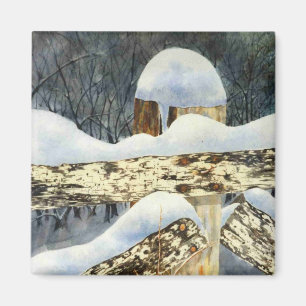imán del paisaje invernal