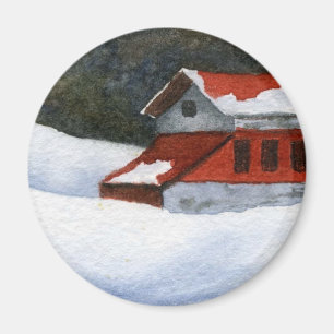 Imán del paisaje invernal