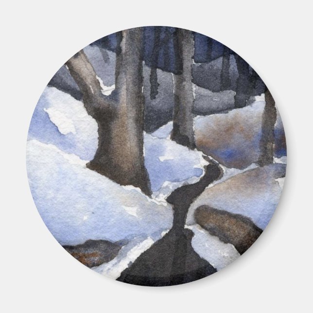Imán del paisaje invernal (Frente)