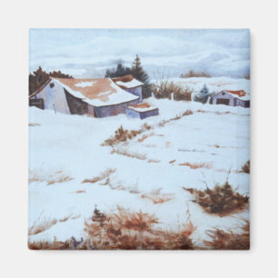 imán del paisaje invernal
