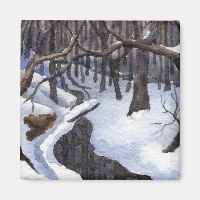 Imán del paisaje invernal (Frente)