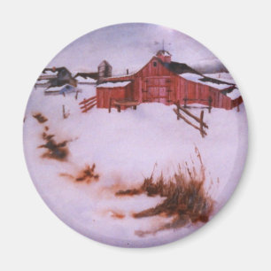 Imán del paisaje invernal