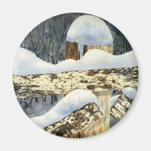 Imán del paisaje invernal