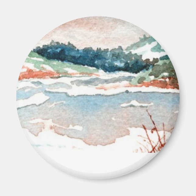 Imán del paisaje invernal (Frente)