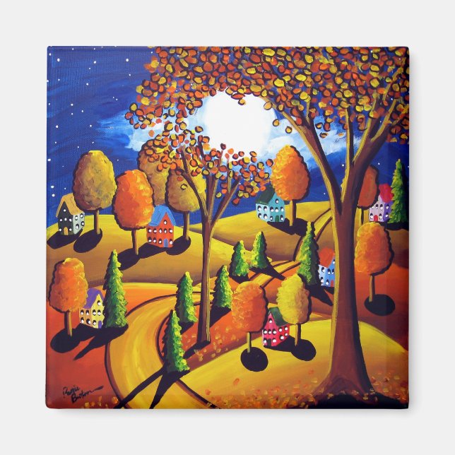 Imán del paisaje otoñal (Frente)