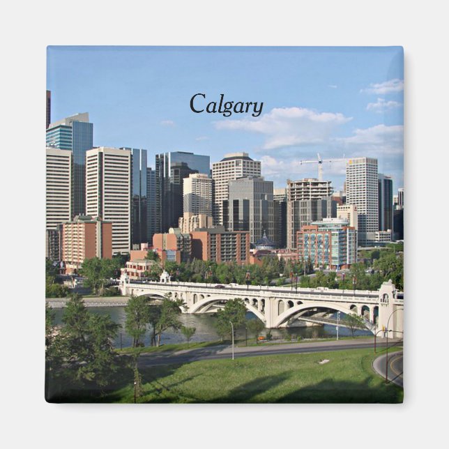 Imán del paisaje urbano de Calgary (Frente)