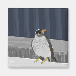 Imán del pájaro en un carril