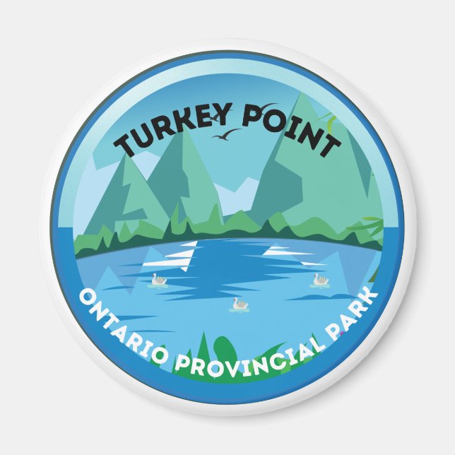 Imán del Parque Provincial Turco de Ontario (Frente)