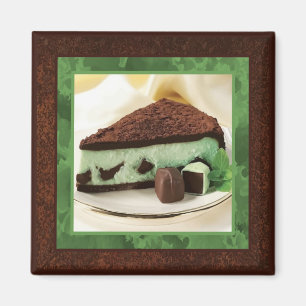 Imán del pastel de queso del chocolate de la ment
