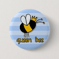 imán del pegatina del botón de la abeja reina