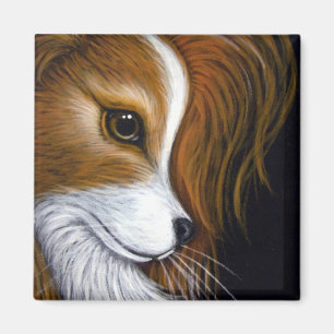 Imán del PERFIL 2 del PERRO de PAPILLON