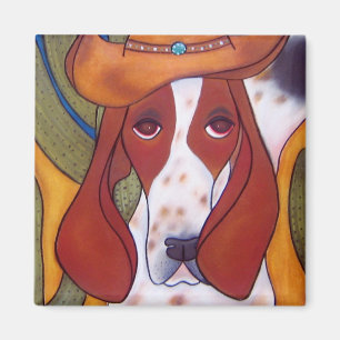 imán del perro del desierto de Bungalowart.com
