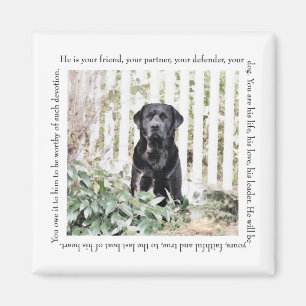 Imán del perro del jardín