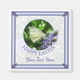 Imán del personalizado de la mariposa de Pascua