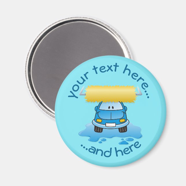 Imán del personalizado de lavado de coches (Anverso/Reverso)