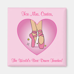 Imán del profesor de la danza con los zapatos de