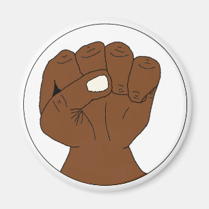 Imán del puño del poder negro