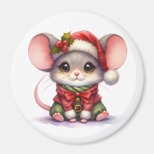 Imán del ratón navidades