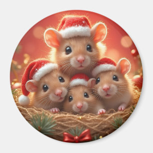 Imán del ratón navidades