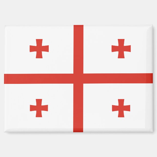 Imán del Rectángulo de la Bandera Nacional de Geor (Anverso)