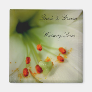 Imán del recuerdo de la boda - flores