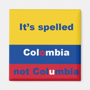 Imán del refrigerador de Colombia no Columbia