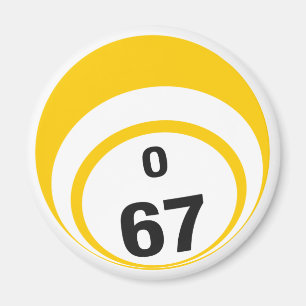 Imán del refrigerador de la bola del bingo de O 6