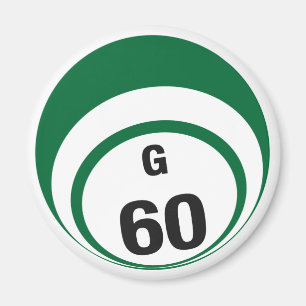 Imán del refrigerador de la bola del bingo G60