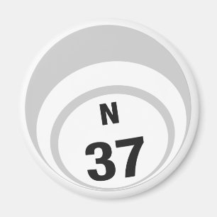 Imán del refrigerador de la bola del bingo N37
