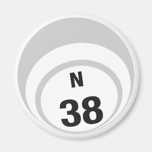 Imán del refrigerador de la bola del bingo N38
