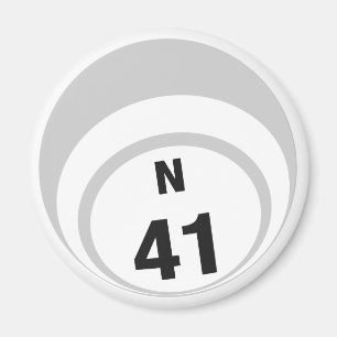 Imán del refrigerador de la bola del bingo N41