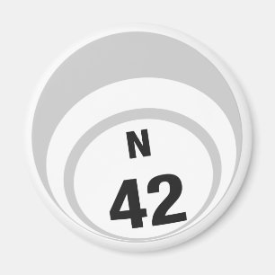 Imán del refrigerador de la bola del bingo N42