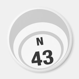 Imán del refrigerador de la bola del bingo N43