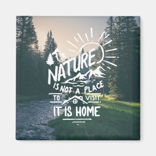 Imán del refrigerador de la cita de la naturaleza