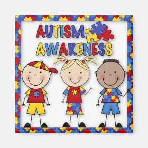 Imán del refrigerador de la conciencia del autism