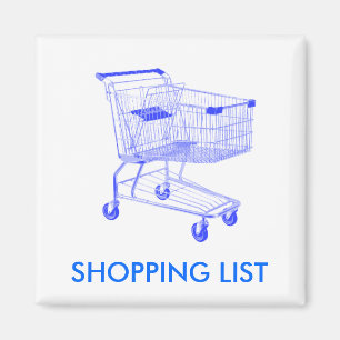 Imán del refrigerador de la lista de compras